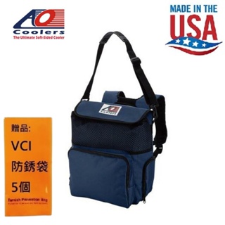 【AO COOLERS】酷冷軟式輕量保冷後背包-18罐型-海軍藍 約為市售軟式保冷包的2倍保冷力