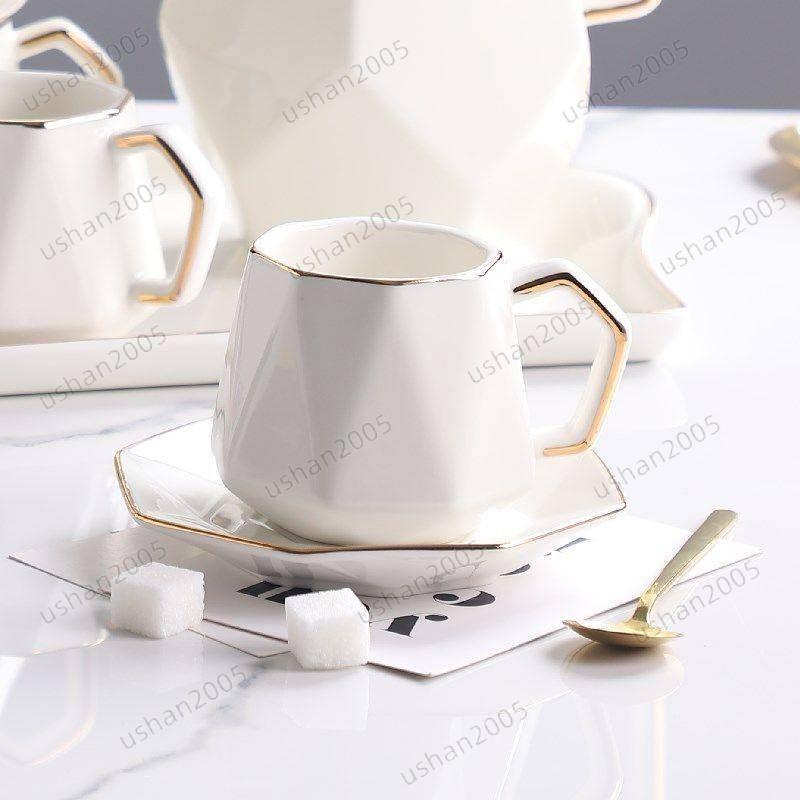 萊帝餐具✨陶瓷歐式咖啡杯 簡約創意個性男女生辦公室家用水杯 馬克杯 送禮杯子✨出貨