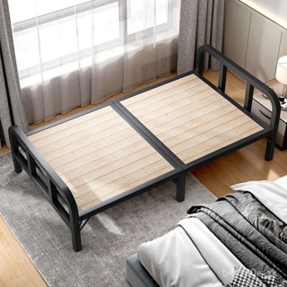 ☘️熱銷☘️可開發票 鋼架折疊床 實木折疊床 折疊床架 單人床架 傢用簡易實木鐵藝床架 兒童床 單人床 雙人床