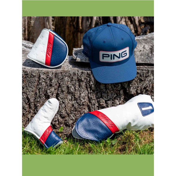 限量款PING高爾夫球桿套一號木桿套半圓一字直條推桿套桿頭套新款 愛尚高爾夫