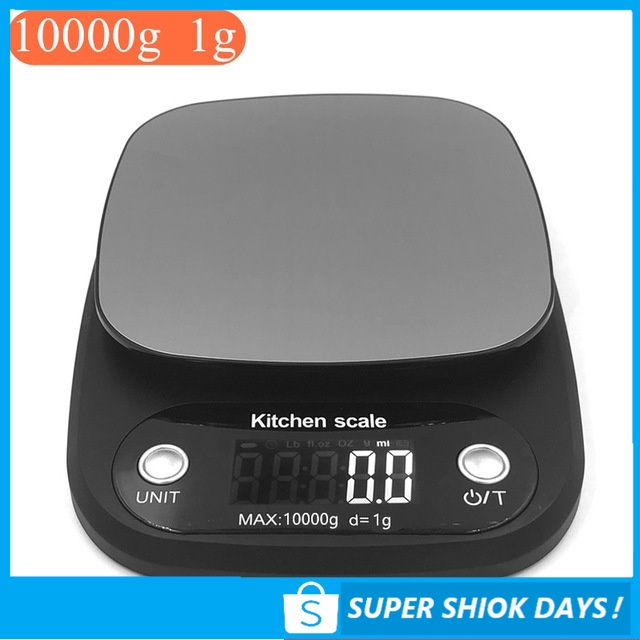Electronic10kg/ 1g Kitchen Scale Stainless Steel Digital Wei