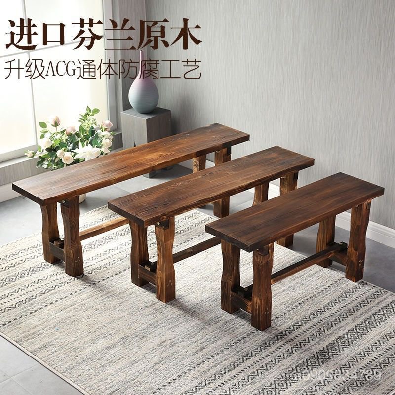 換鞋凳\椅子\闆凳\傢用原木長條木闆凳實木換鞋凳木製簡易矮凳鬆木長方形小凳子長凳