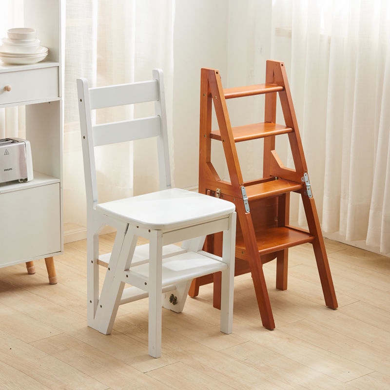 梯子 折疊梯 人字梯 實木梯子傢用折疊樓梯椅 全實木梯子椅子多功能兩用梯凳梯子凳子