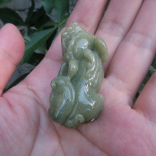 Coco緬甸玉 招財貔貅翡翠擺件 糯種淡綠色 水頭飽滿 翡翠a貨附証書 現貨在臺北市