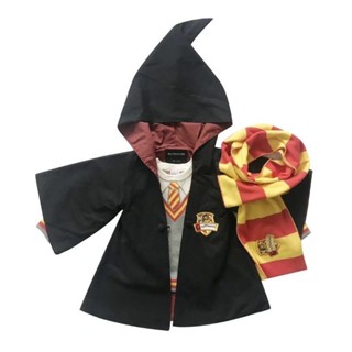 萬聖節 表演服裝 萬聖節衣服 COSPLAY 角色扮演 道具 寶寶萬聖節服裝兒童男女童哈利波特cos服毛衣巫師魔法袍鬥篷