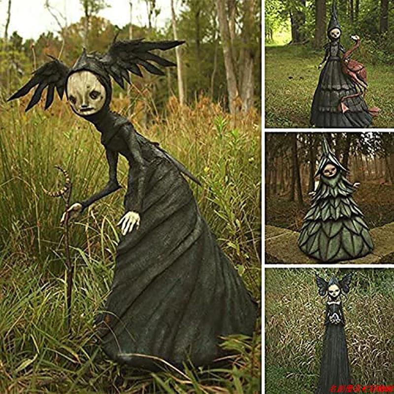 【發票】萬圣節裝飾黑暗和奇怪的藝術娃娃森林幻想裝飾雕塑噩夢公仔玩偶擺件