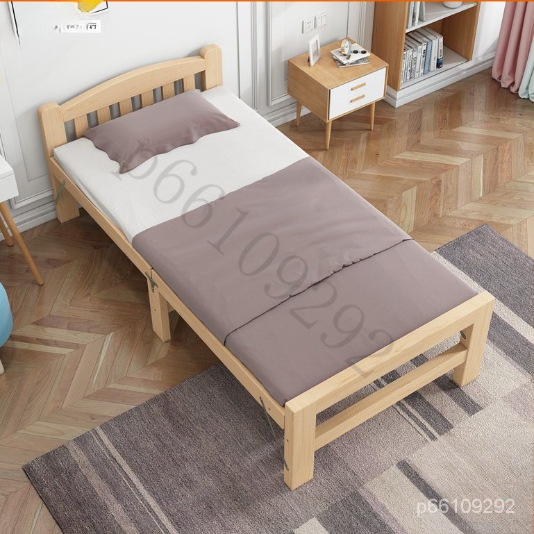 實木床架 雙人床架  高架床 掀床 單人床 鐵製床 折疊床單人床1米2傢用木床結實耐用午休床小戶型實木齣租房簡