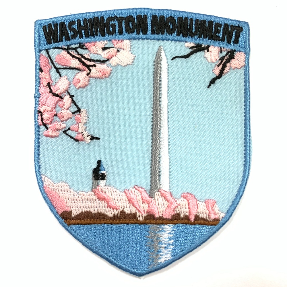 【A-ONE】美國 華盛頓紀念碑 熱燙補丁貼 熨燙袖標 背膠補丁布標 地標PATCH 貼章 補丁貼 燙布貼 徽章