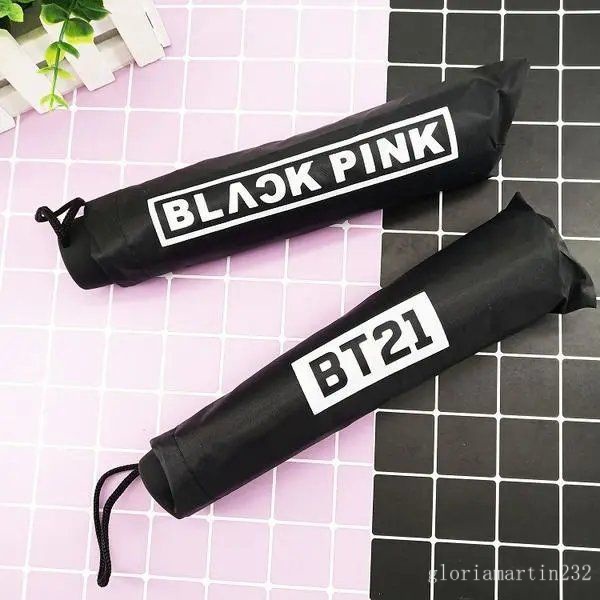 ✨新品 BTS防彈少年團BT21 BLACKPINK 雨傘 晴雨傘卡通雨傘 簽名收納傘