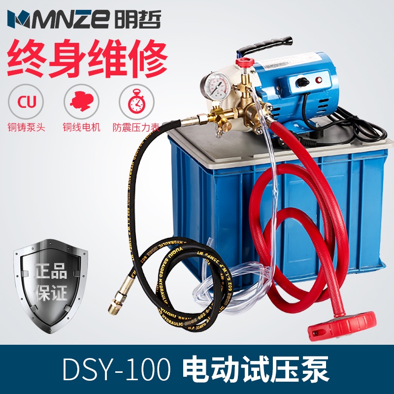 特價免運費 廠家直銷DSY-100手提式電動試壓泵 雙缸打壓泵 管道試壓機 全銅頭