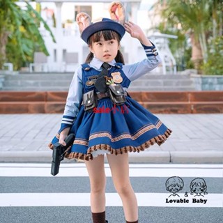 萬聖節服裝 兒童萬聖節禮服 朱迪兔子警官衣服兒童春夏cos服迪士尼連衣裙洛麗塔女童公主sale小店