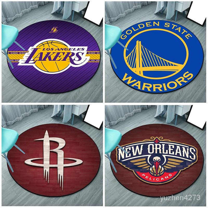 【限時優惠💥】圓形地毯 NBA火箭湖人勇士隊籃球隊電腦椅電競椅轉椅子床邊地墊 ZF8P