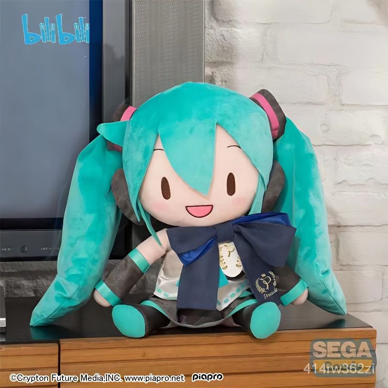 初音未來 周邊抱枕毛絨玩具 fufu玩偶公仔 初音未來娃娃公仔SEGA fufu毛絨玩具 初音未來娃娃 毛絨玩具交換禮物