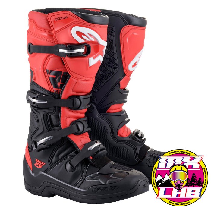 𝕸滑胎實驗室𝖃 Alpinestars® Tech 5 黑/紅 車靴 越野靴 防摔 越野 滑胎 林道