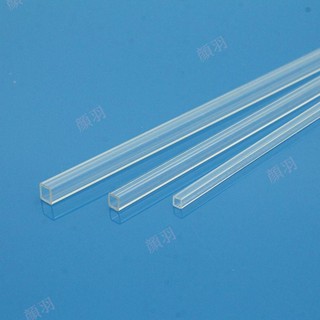 毛細PMMA方管 透明有機玻璃方管空心矩形方管 PVC管 塑膠水管 |顔羽ab0p| 超細透明亞克力方管 透明管硬管