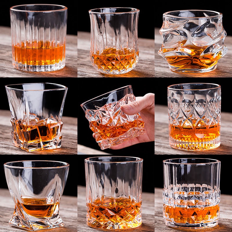 Whiskey Shot Glass Glass Wine Glass Set Liquor Glasses Colum