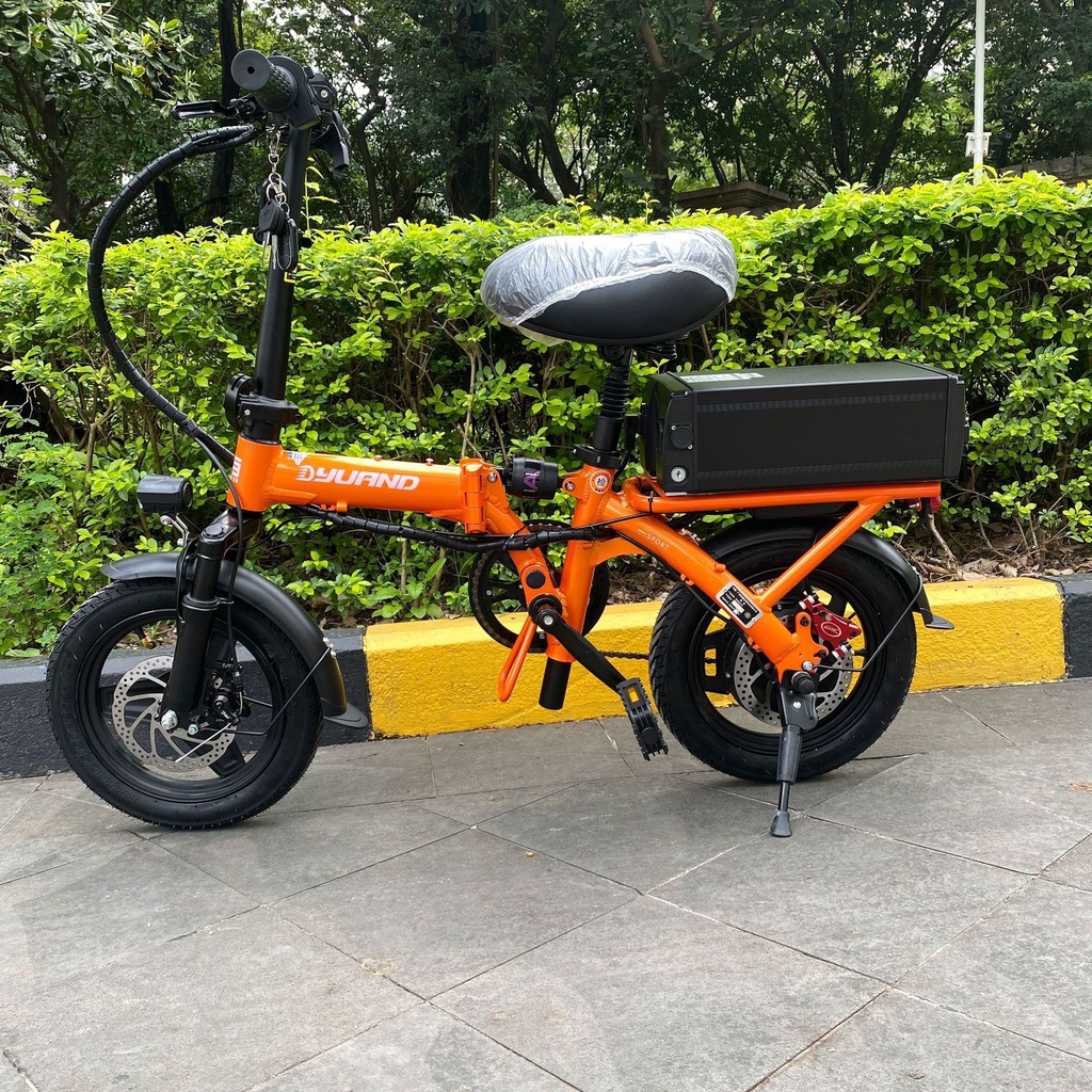 【臺灣專供】新國標14寸折迭電動腳踏車超輕小型鋰電池代駕電瓶電動車