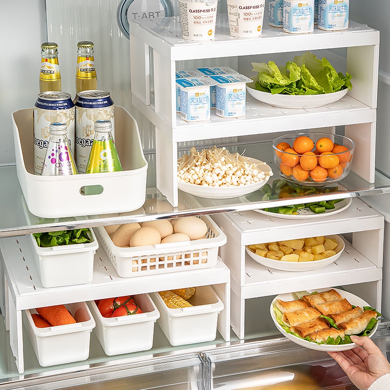 Life STWO冰箱內部分層置物架櫥櫃隔層隔闆放剩飯菜冷凍廚房多層調料收納架