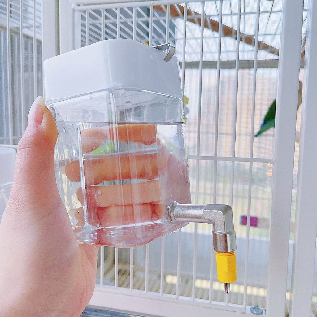 大口徑易清洗塑料飲水器鸚鵡寵物兔子自動飲水機寵物撞針水壺
