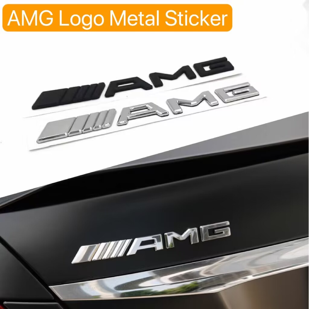 新款特惠🌷19cm x 2cm Benz 賓士 AMG 標誌 尾巴/車身/格柵 LOGO金屬貼 3D鋁合金 標誌貼 改
