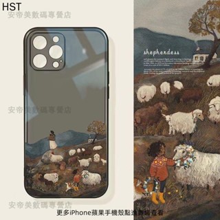桃源出貨 蘋果14復古油畫iPhone13手機殼12promax透明xr/7保護殼8plus