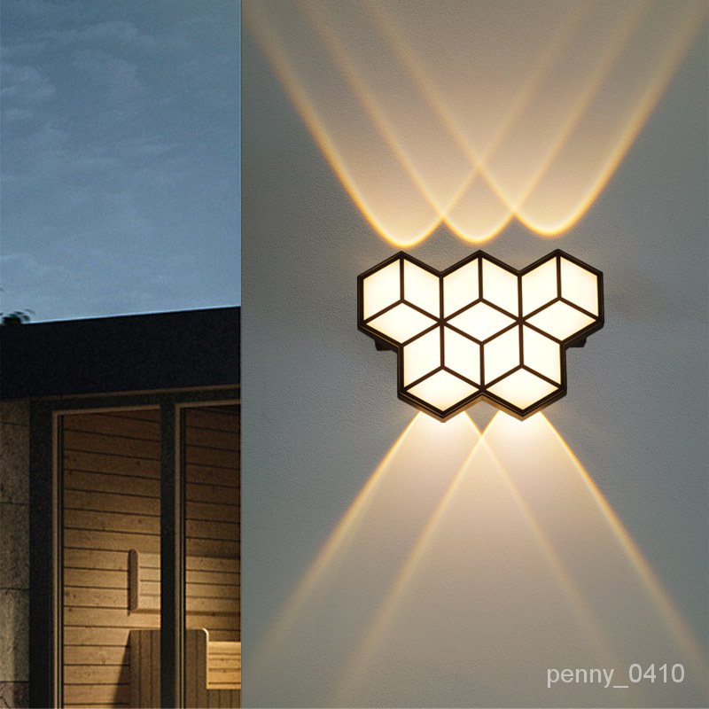 簡約臥室過道燈 創意別墅外墻燈 庭院防水壁燈 新品LED戶外壁燈