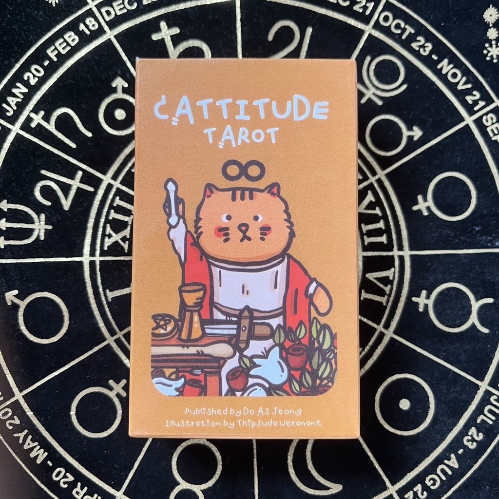 【下殺】進口Cattitude態度貓貓韋特塔牌羅tarot羅牌塔可愛卡牌正版taluo