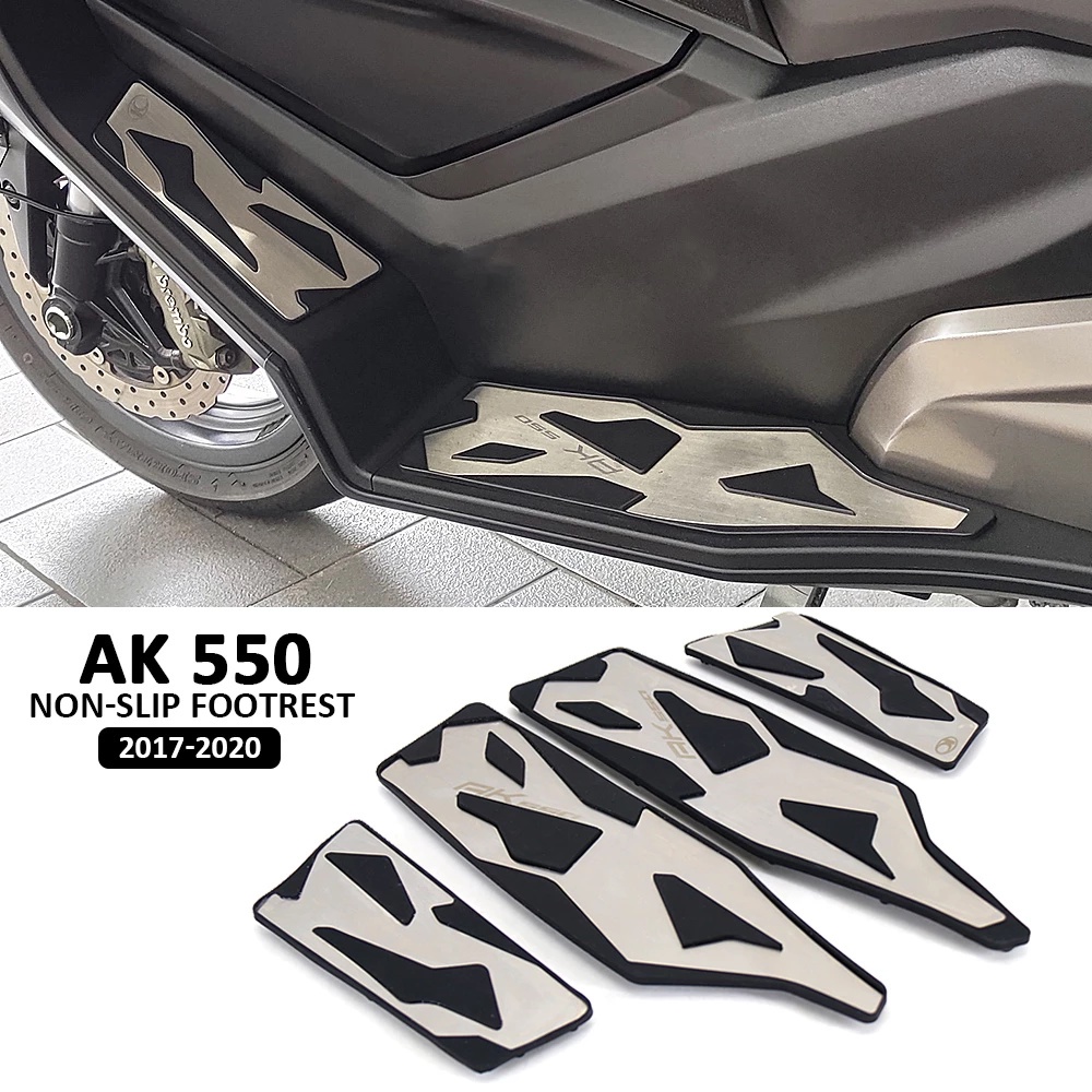 適用於KYMCO AK 550 ak550 2017 2018 2019 2020 黑色腳踏板套件防滑腳踏擱腳板