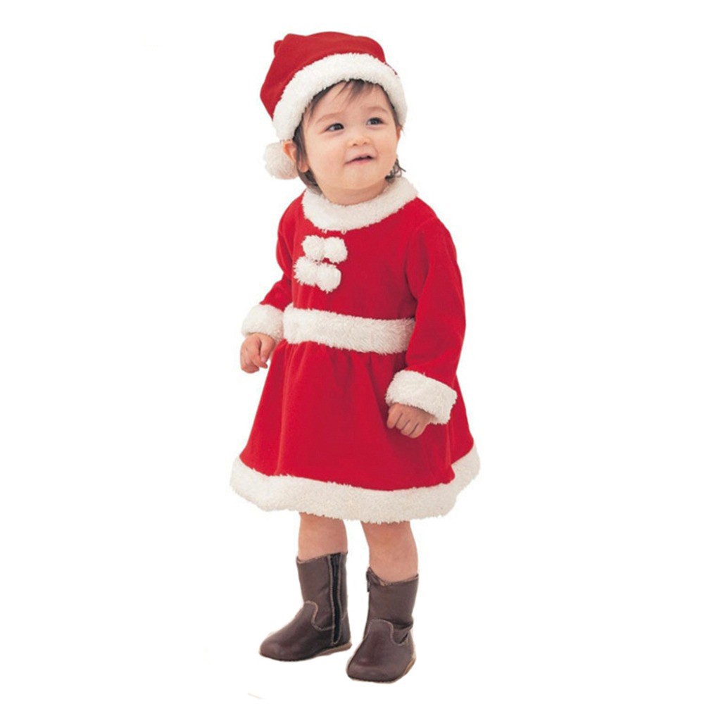 【熱賣】聖誕節可愛寶寶聖誕老人扮演服 超萌幼童聖誕大紅色蓬蓬裙 兒童聖誕節造型服飾 耶誕節裝飾 舒適面料 媽媽最愛