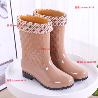 雨鞋女款中筒四季工作雨靴加棉保暖厚底耐磨水靴防滑水鞋女士雨鞋好用