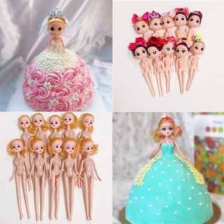 10pcs/set 18cm Doll Cake Topper Princess Doll Decoration Do