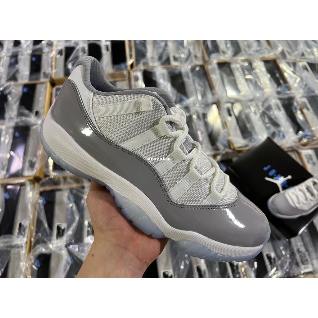 Air Jordan 11 Low“Cement Grey”漆皮 冰底 白灰 百搭 籃球鞋AV2187-140