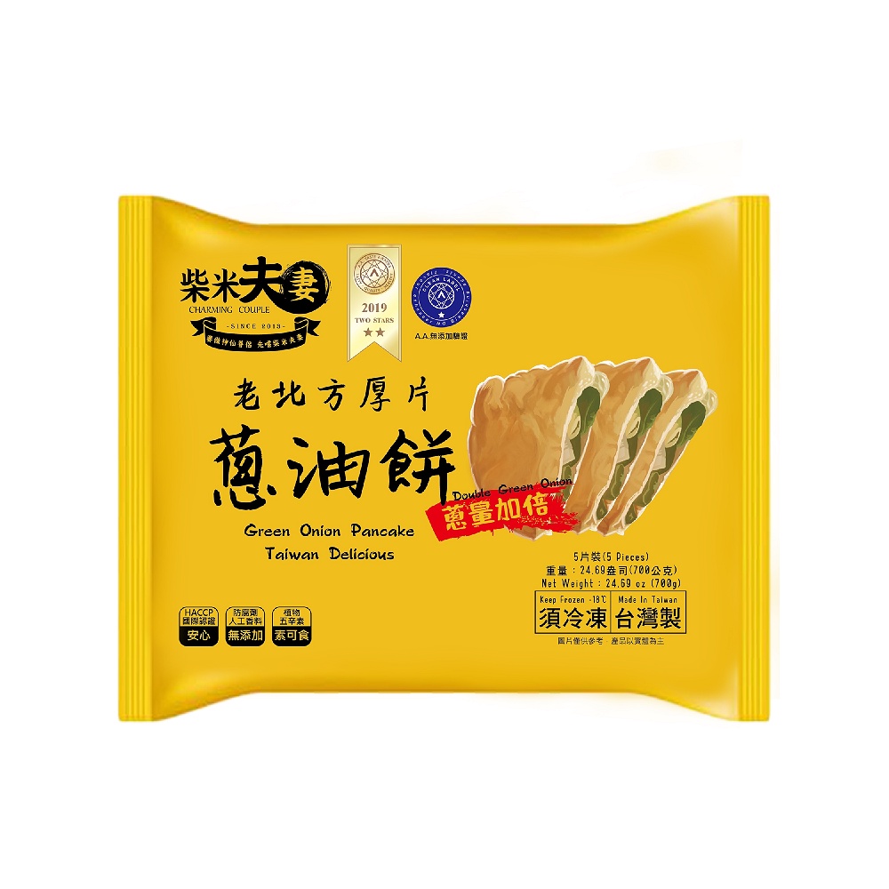 柴米夫妻 老北方厚片蔥油餅(冷凍) 700g【家樂福】