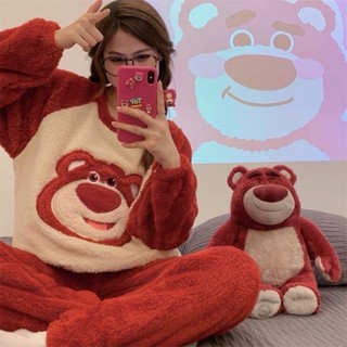 【睡美人高階睡衣】韓版睡衣女冬加厚加絨套裝新款法蘭絨ins小熊外穿可愛甜美家居服
