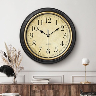 靜音時鐘 現代簡約 歐式鐘錶掛客廳掛牆家用美式復古掛鐘靜音時鐘裝飾品石英鐘免打孔