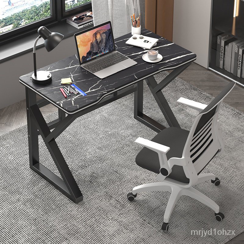 【原廠出售】簡約K型腿電腦桌公寓臥室書房傢用時尚辦公桌網吧黑色白色電競桌