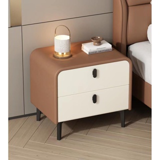 【免運】簡約現代實木床頭櫃 免安裝 高級感輕奢小型 ins風儲物櫃 臥室收納櫃