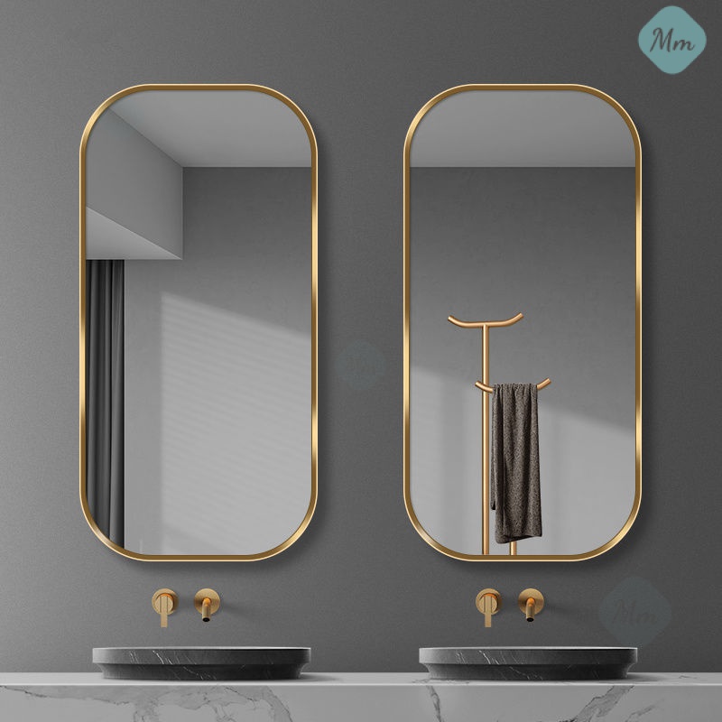 衛浴鏡長方形浴室簡約掛墻邊框高清鏡大玻璃洗漱臺厠所洗手間鏡子
