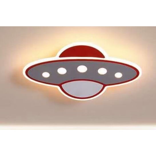 免運 燈具 壁燈 吸頂燈110V兒童房間臥室燈 時尚卡通造型UFO火箭飛機鹿角外星飛船LED吸頂燈