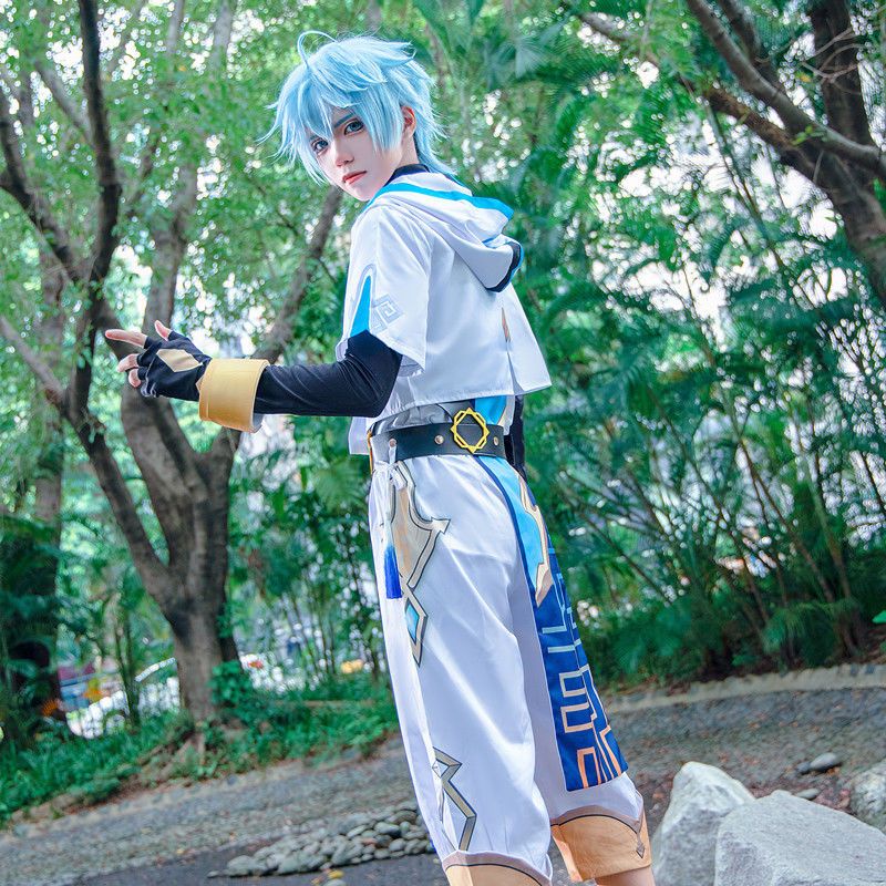 [臺灣出貨]原神cos服 重雲cos 迪盧剋行秋溫迪 cosplay服裝 假髮 手腕 道具 cosplay 裝扮服裝