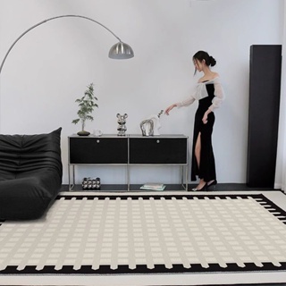 地毯 簡約 復古 極簡 地墊 法式圈絨地毯高級大麵積客廳茶幾毯傢用耐臟複古風臥室房間床邊毯