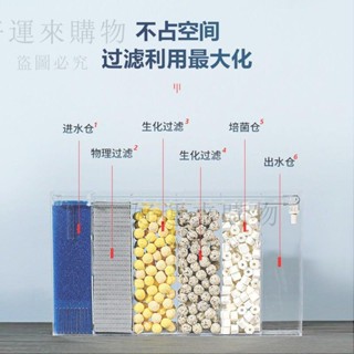 客製化 雨淋管魚缸過濾器定製亞克力雨淋側濾背濾盒增氧靜音迴圈三合一