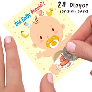 Baby Shower Party Gender Revealing Game Scratch Cards Baby