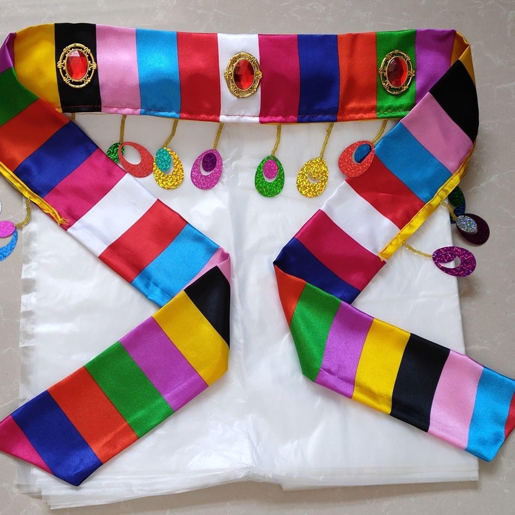 爆款 促銷 西藏少數民族舞蹈七彩腰帶  藏族西藏拉薩表演服飾配飾