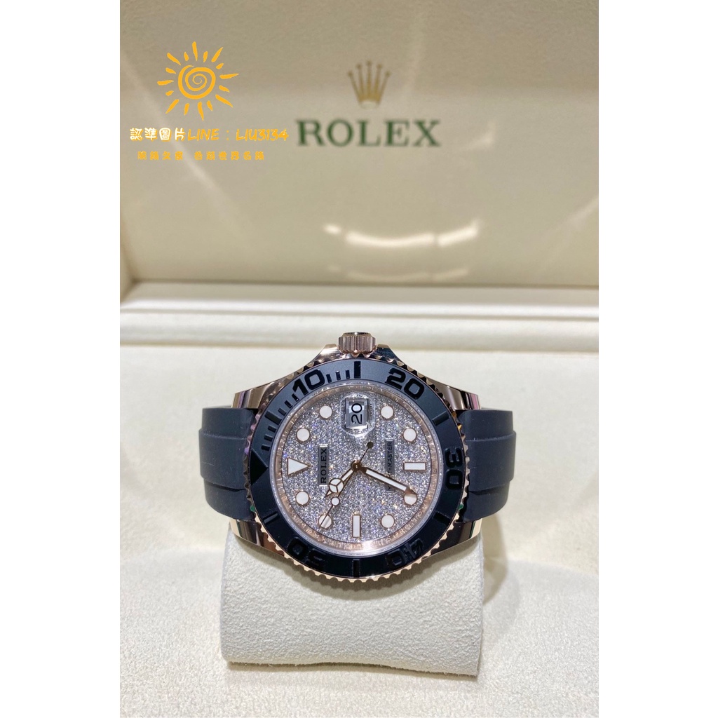Rolex 126655 新款遊艇 2021極新品 玫瑰金 原鑲滿天星鑽面 新款水鬼系列錶扣