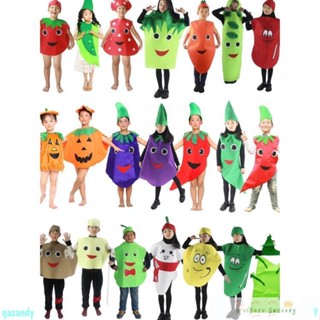 臺灣出貨 蔬菜一園青菜成了精表演服無紡布兒童果蔬環保服時裝秀表演衣服 變裝派對 活動 表演服飾 萬聖節周邊服飾Y
