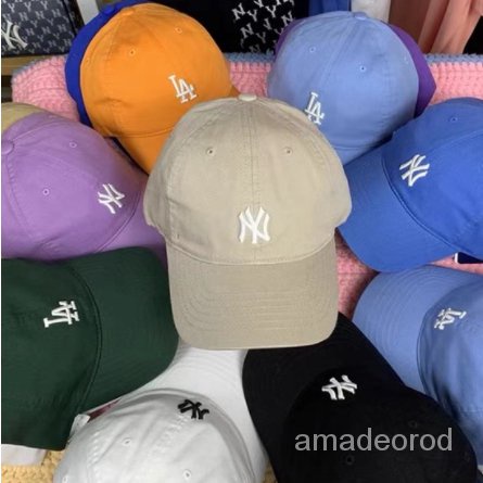 韓國代購 小logo N/LA 老帽 水洗款 可調式老帽 帽子 遮陽帽 洋基帽 棒球帽