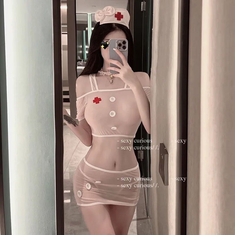 情趣內衣 性感睡裙 護士服 性感內衣 透視 爆乳內衣 包臂裙 情趣護士 護士裝 角色扮演 性感套裝 情趣睡衣 情趣衣服