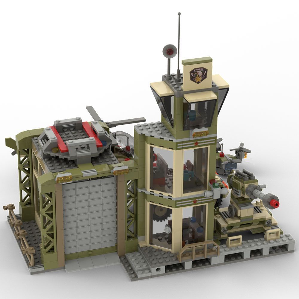 樂積木 軍事模型 軍事積木 兼容小顆粒拼裝玩具男孩禮物8-14歲場景直升機拼搭前線軍事大基地