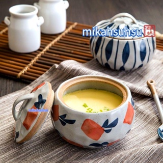 ✨6折鉅惠✨日式和風陶瓷帶蓋湯盅燉鍋隔水蒸蛋盅湯鍋煲湯內膽燉罐燕窩小燉盅